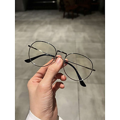 Kính vintage Mắt tròn nhỏ nam nữ (Màu bạc)