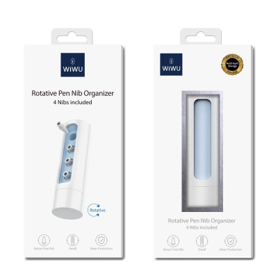 Ngòi bút thay thế Wiwu Pen Nib Organizer cho bút cảm ứng, có 4 đầu ngòi và 1 ô sắp xếp - Hàng chính hãng