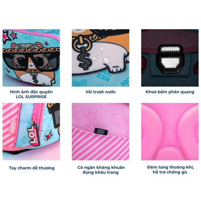 Ba Lô Clever Hippo Classy - L.O.L Surprise Glee Club - BL1212/PINK - Màu Hồng