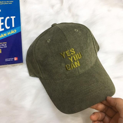 Mũ lưỡi trai có chữ nỉ gân siêu đẹp