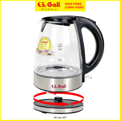 Bình đun nước Gali cao cấp GL-0017T, công suất 1850W. Thân bình thủy tinh cao cấp chịu nhiệt nóng lạnh, hàng chính hãng 100%. Bảo hành 24 tháng Gali.