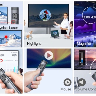 Bút trình chiếu NORWii N97S kĩ thuật số LASER màu Xanh/Đỏ chuyên dùng cho màn hình LED/TV và màn chiếu.  Hàng Chính Hãng.