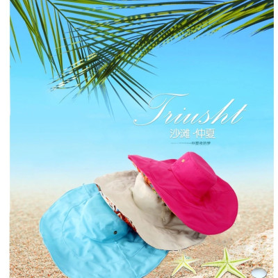 Mũ đi biển nón rộng vành đội 2 mặt vải kaki chống nắng UV gấp gon thời trang Hàn Quốc dona240501