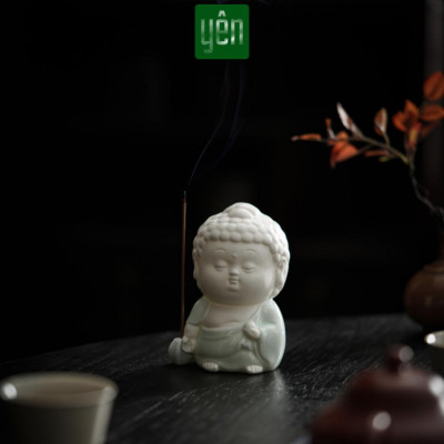 Đế Cắm Nhang Thảo Mộc Tượng Phật Gốm Sứ Đứng Nằm Ngồi Yên Trang Trí Tâm Linh Thờ Cúng