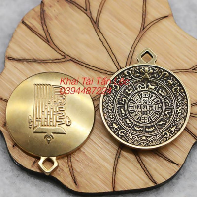 Móc khoá Văn Thù Cửu Cung Bát Quái và chủng tự KALACHAKRA hoá giải thái tuế , tam tai