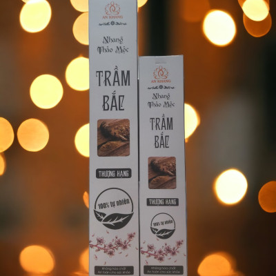 Hộp 100 nén nhang Trầm Bắc dài 29cm -Không dùng hóa chất, ít khói, mùi hương dịu nhẹ