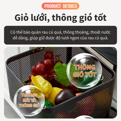 Kệ Đa Năng Kệ thép Carbon 2858,Kệ nhà bếp, Kệ đa năng Cao Cấp Kệ Để Đồ Nặng Siêu Gọn Cho Nhà Bếp