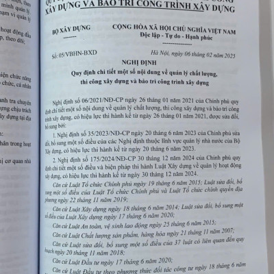 Quy định chi tiết thi hành Luật Xây Dựng về quản lý chất lượng, thi công xây dựng và bảo trì công trình xây dựng