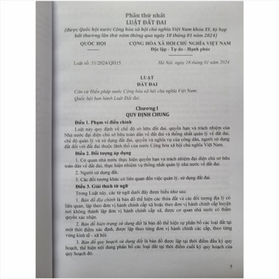 Sách Luật Đất Đai 2024 – Luật Nhà Ở 2023 – Luật Kinh Doanh Bất Động Sản 2023 (V2450T)