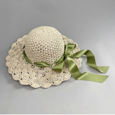 Mũ nón rộng vành đi biển du lịch dã ngoại chống nắng chất liệu cói thời trang Hàn Quốc dona25012102