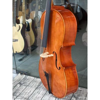 Đàn Cello Woim Saiger Full Size 4/4 Tặng Kèm Bao, Vỉ Kéo, Rosin, Khăn Nhung Lau Đàn.