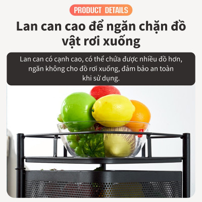 Kệ Đa Năng Kệ thép Carbon 2858,Kệ nhà bếp, Kệ đa năng Cao Cấp Kệ Để Đồ Nặng Siêu Gọn Cho Nhà Bếp