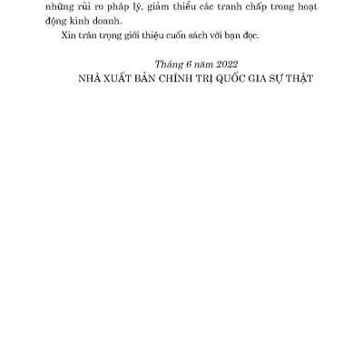 Pháp Luật Về Hợp Đồng Trong Thương Mại Và Đầu Tư - Những Vấn Đề Pháp Lý Cơ Bản (Sách chuyên khảo)