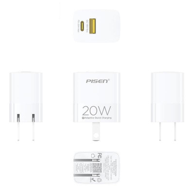 Sạc Nhanh 20W 2 Cổng 1C1A - Pisen Quick DualPort QP 20W