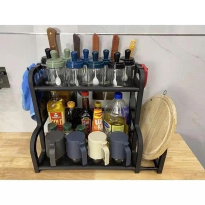 Kệ Đựng Gia Vị  2 Tầng Đựng Đồ Dùng Nhà Bếp Đa Năng Tiện Lợi