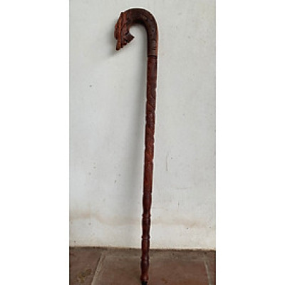 Gậy batong dành cho người già bằng gỗ trắc đỏ đen