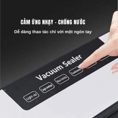 Máy Hút Chân Không ALIZZ Hoàn Toàn Tự Động Máy Đóng Gói Thực Phẩm Khử Trùng Bằng Tia Cực Tím Máy Niêm Phong Thực Phẩm Tặng Kèm 10 Túi Hút PaKaSa - Hàng chính hãng 