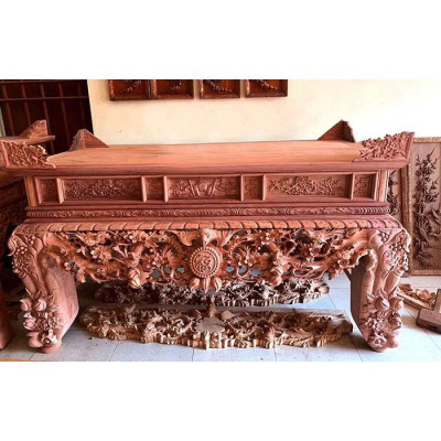 Án gian thờ bàn thờ tủ thờ gỗ hương