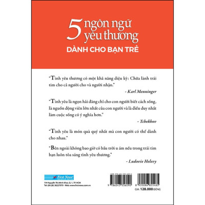 Sách 5 Ngôn Ngữ Yêu Thương Dành Cho Bạn Trẻ First News