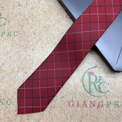 Cà vạt nam mẫu thắt sẵn dây kéo bản nhỏ 6cm mẫu mới t3/2024 màu đỏ caro