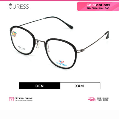 Gọng kính ( nữ ) nhựa phối càng kính hợp kim siêu nhẹ siêu bền OURESS - TRHK 9374