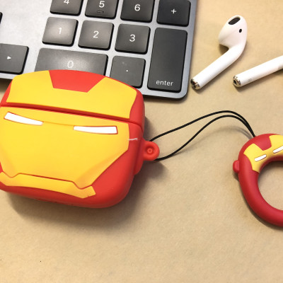 BAO CASE SILICON VỎ ỐP SILICON BẢO VỆ CHO TAI NGHE AIRPODS ĐỦ CỠ SIÊU ANH HÙNG AVENGERS HÌNH NGƯỜI SẮT IRONMAN