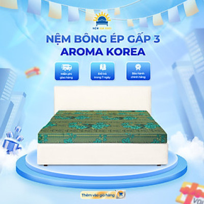 Nệm Bông Ép Gấp 3 Aroma Korea - Nhiều màu giao ngẫu nhiên