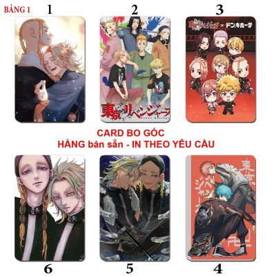 Card anime Tokyo Revengers 6 ảnh khác nhau/ Thẻ card kịch Trường takemiki Tokyo Revengers