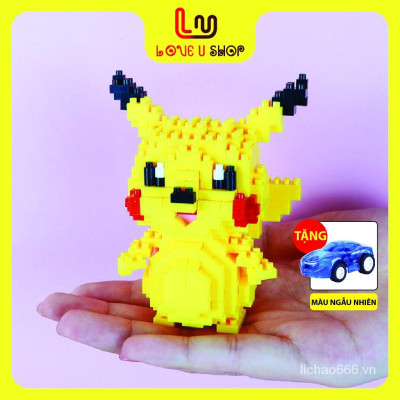 Ghép hình 3d, đồ chơi lắp ráp, xếp hình khủng long Hitokage, pikachu xịn.