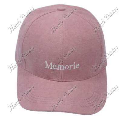 Mũ lưỡi trai nhung thêu chữ Memorie nón kết nhung phong cách UIzzang form unisex nam nữ thời trang