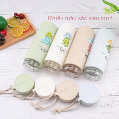 Bình Giữ Nhiệt Xương Rồng, Bình Giữ Nhiệt Thủy Tinh, Bình Đựng Nước 450ml Ly Giữ Nhiệt, Bình Giữ Nhiệt Mini Giao Màu Ngẫu Nhiên