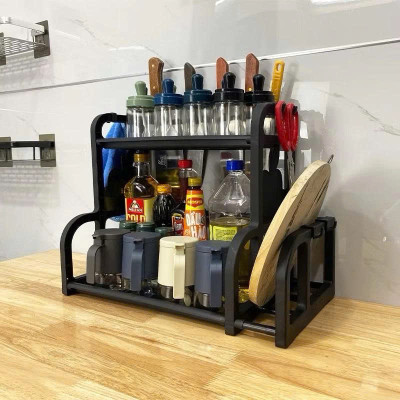 Kệ Đựng Gia Vị  2 Tầng Đựng Đồ Dùng Nhà Bếp Đa Năng Tiện Lợi