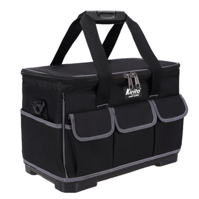 [Cao Cấp] Túi Đồ Nghề Dụng Cụ Sửa Chữa Nắp Vuông Có Ngăn Phụ Kéo Khóa màu đen xám KIRITO