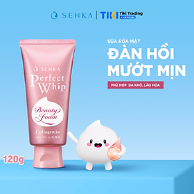 Sữa Rửa Mặt Mịn Và Săn Chắc Da Senka Perfect Whip Collagen In 120G - [4901872462087]
