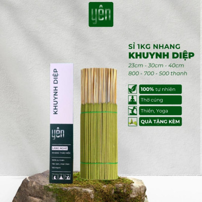 Nhang Khuynh Diệp Sạch 1kg Giá Sỉ Loại 23-30-40cm 800-700-500 Thanh Yên 100 % Tự Nhiên Thờ Cúng Thư Giãn