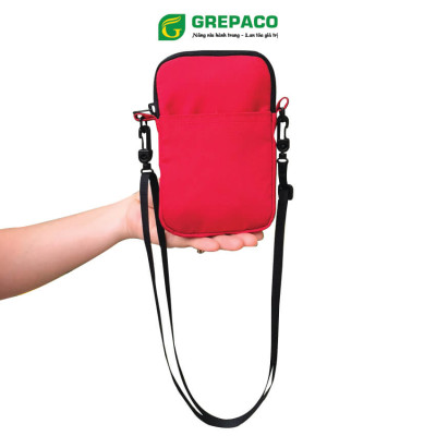 Túi Đựng Điện Thoại Grepaco Đeo Chéo Mini Nam Nữ Unisex Vải Dù Bố Tote Canvas Chống Thấm Nước Có Dây Đeo Nhiều Ngăn Khóa Kéo YKK Thời Trang Hàn Quốc - Hàng Chính Hãng
