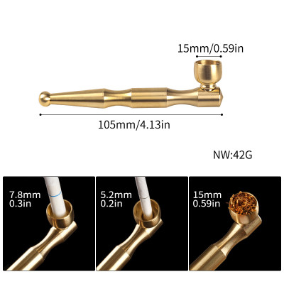 Tẩu lọc thuốc l,á bằng đồng cao cấp, Dùng cho được cả Sợi và điếu : Lớn + Vừa + Nhỏ, có thể tháo rời và vệ sinh !