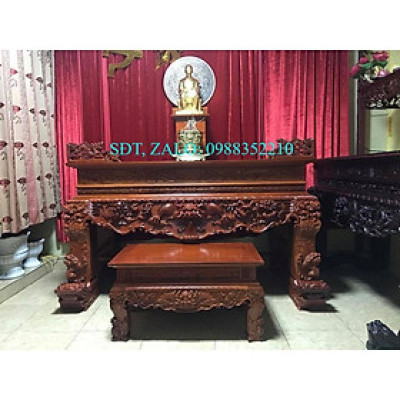 Sâp Thờ Tứ Linh Gỗ Gõ Đỏ