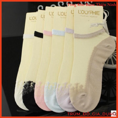 Combo 10 đôi tất ren công chúa cổ ngắn cho nữ