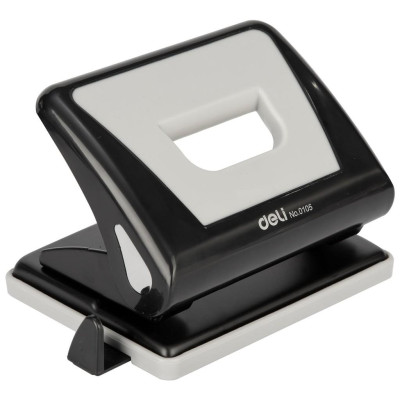 Máy đục lỗ 15 tờ Deli, Có thước căn chỉnh 3 màu Xanh dương, đỏ, ghi xám - 1 cái E0105