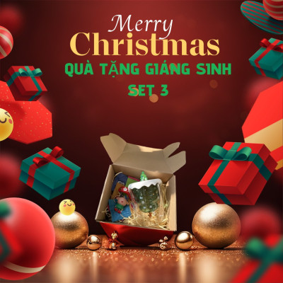 Set ly sứ Quà tặng dịp lễ Giáng sinh Noel