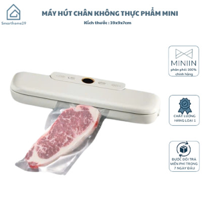 Máy Hút Chân Không Thực Phẩm Gia Đình Mini Hàn Quốc Cao Cấp - Bảo Quản Thực Phẩm Tươi Mới, Tặng 10 Túi Hút Chân Không - HÀNG CHÍNH HÃNG MINIIN