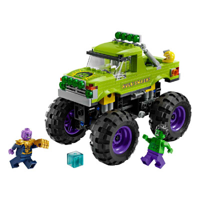 LEGO SUPERHEROES 76312 Đồ Chơi Lắp Ráp Xe Tải Hulk Đối Đầu Thanos (229 chi tiết)