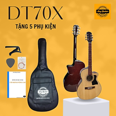 Đàn guitar acoustic model DT70X có EQ 7545R cho ra âm thanh tốt dành cho bạn mới tập