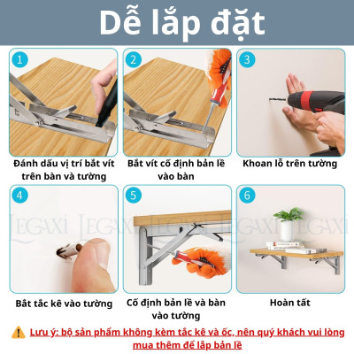 Giá Đỡ Bản Lề Gập, Giá Ke Góc Gập Đỡ Bàn Chữ K Gấp Gọn Treo Tường Pát Ke Đỡ Khay Kệ Nhà Bếp Phòng Khách Legaxi