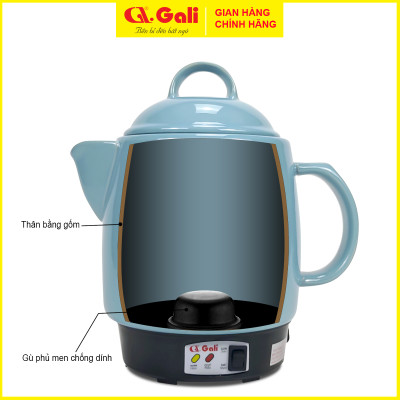 Ấm Sắc Thuốc Gali GL-1800, dung tích 3,3L đa chức năng nấu các loại thuốc Bắc, Nam, Thảo Dược,... thân bằng gốm sứ cao cấp chịu nhiệt tốt. Bảo hành chính hãng. Siêu Sắc Thuốc, Ấm Nấu Thuốc