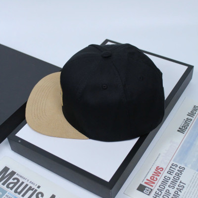 Nón kết lưỡi (hiphop) mỏ da lộn, mũ snapback kaki phối mỏ phong cách thể thao thêu chữ BRIXTON