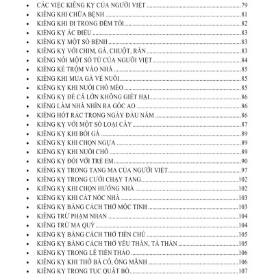 Kiêng Và Cấm Kỵ Của Người Việt Xưa Và Nay