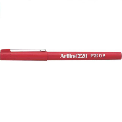 Bút Vẽ Kỹ Thuật 0.2 mm - Artline EK-220-RD - Màu Đỏ