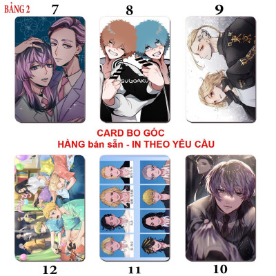 Card anime Tokyo Revengers 6 ảnh khác nhau/ Thẻ card kịch Trường takemiki Tokyo Revengers